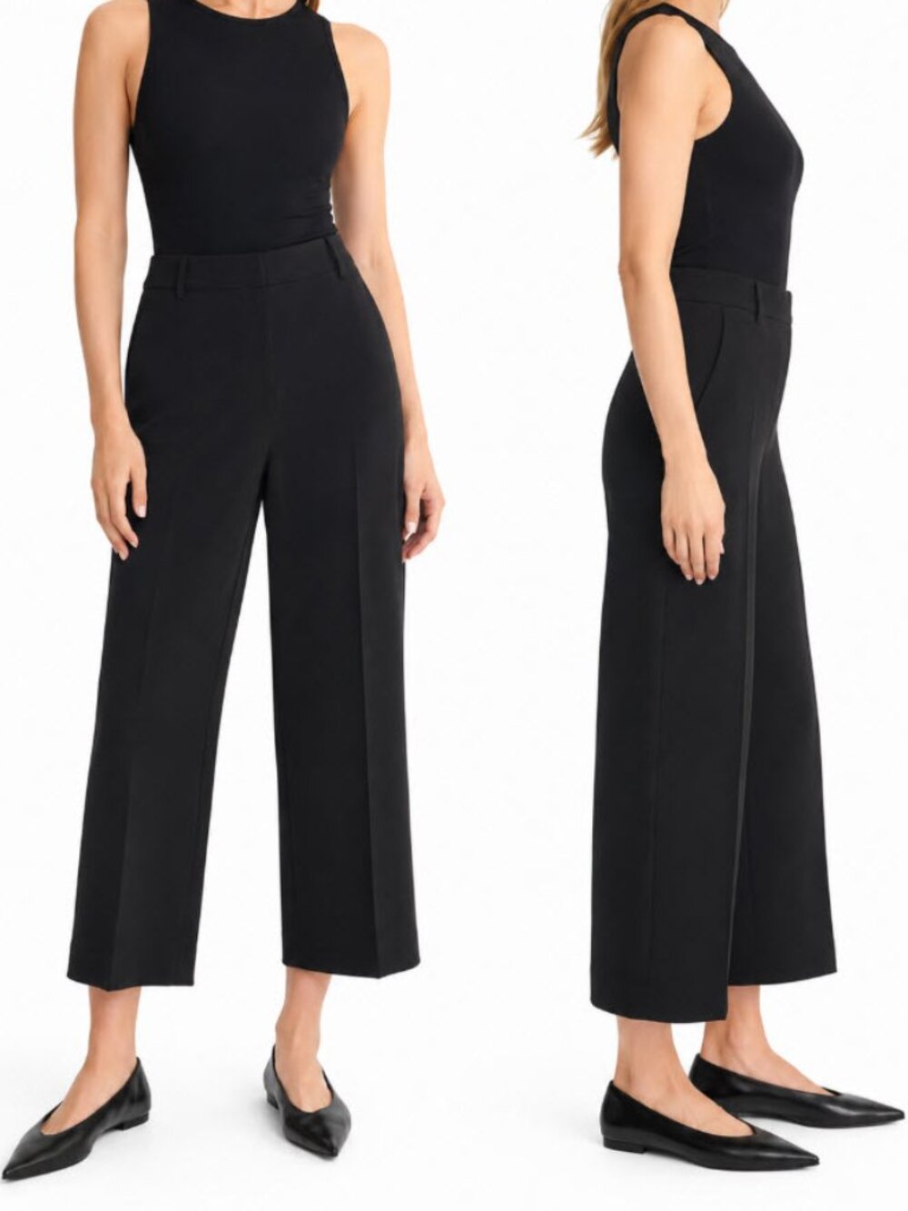 Babaton Agency Cropped Pant Black High Rise Trouser Career Size 8